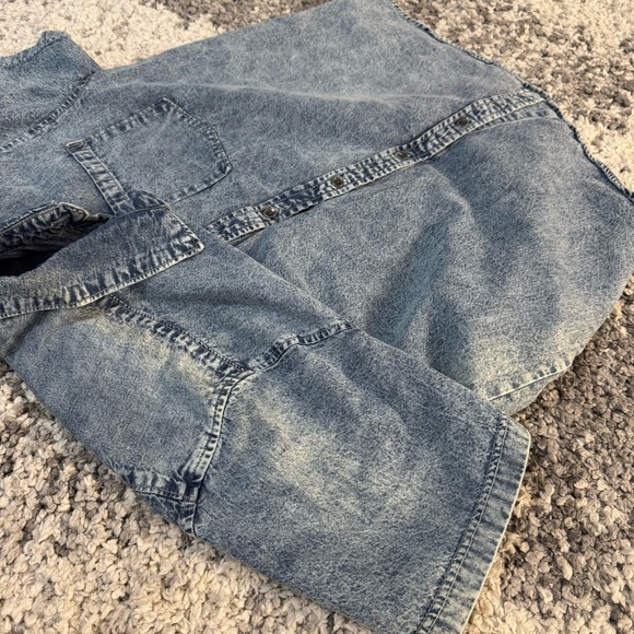 Original Use, Men’s Short Sleeve Button Down Shirt in Denim Blue, US Size: Large - Picture 8 of 8